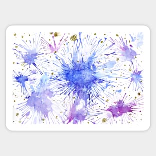 Icy Splatter watercolor blots Sticker